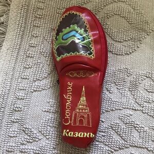 Leather slippers, great for gift